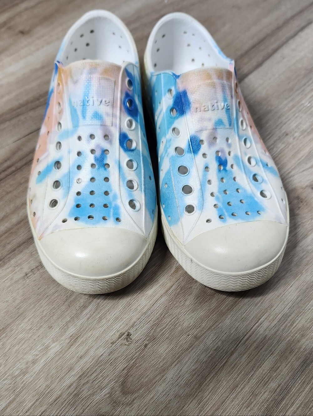 Native Jefferson Slip On Shoes C12 Tie Dye Unisex Kids Water